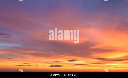Twilight sky glowing only dramatic sunrise scene Stock Photo