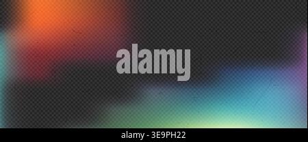 Vintage light leak background with nostalgic film texture dust scratches old camera grain.Vibrant rainbow gradient lens flare.Retro cinematic for phot Stock Vector