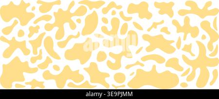 Set of neutral abstract with smooth cream and beige organic blobs on warm backdrop, minimalist elegant textures for cosmetic packaging, lifestyle bran Stock Vector