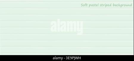 Soft pastel green striped background with subtle hand drawn texture and title text, perfect for delicate banners, social media headers, stationery and Stock Vector