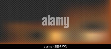 Unique light leak featuring distinct orange flare spots. Imitates realistic camera lens reflections and film burn for creative photo editing and vinta Stock Vector
