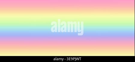 Soft background with horizontal rainbow transition in pastel colors. This minimalist abstract gradient creates joyful and calm atmosphere for spring d Stock Vector