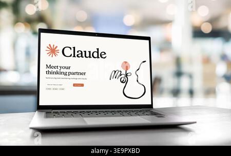 Claude by Anthropic - next generation AI assistant Stock Photo