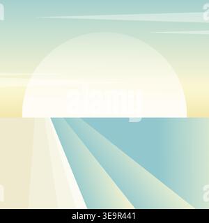 Seascapes and top views of sea, ocean and sandy beach. Natural tropical landscape with waves Stock Vector