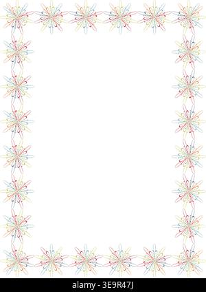 Vector colorful frame for text. Modern Art graphic template. Geometric empty frame with space Stock Vector