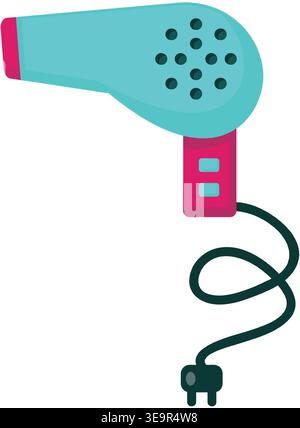 Hair dryer vector hairdryer icon dry air blower Stock Vector