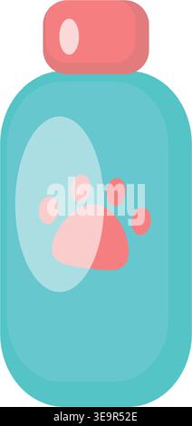 Vector pet shampoo bottle shower soap icon Stock Vector