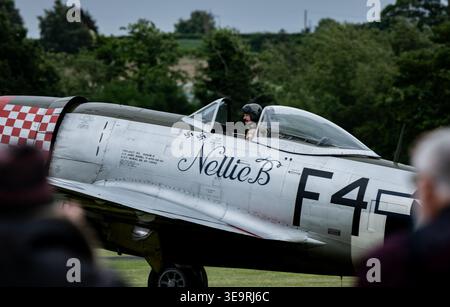 Republic P-47D Thunderbolt "Nellie" seen at the 2025 RAF Cosford Air Show. Credit JTW Aviation Images / Ģ����ý Stock Photo