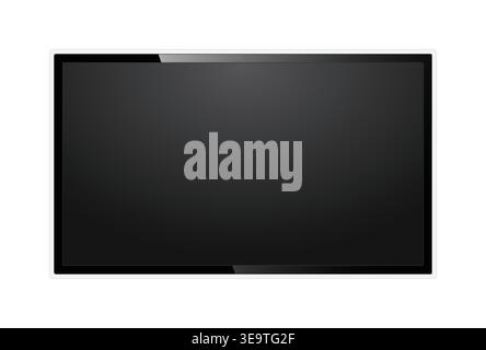 Minimal dark screen mockup background with futuristic digital display frame Stock Vector