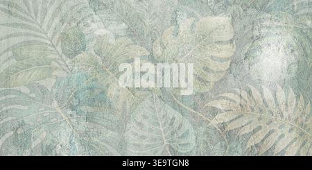 Colorful ceramic wall tiles and mural decoration. Abstract damask patchwork pattern with geometric floral ornaments, Vintage tiles intricate details Stock Photo