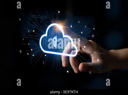 Cloud computing enables digital growth with secure data storage, scalable infrastructure, and strategic cloud-based business solutions. Latch Stock Photo