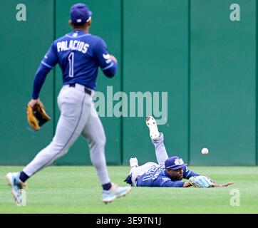 Tampa Bay Rays' Cedric Mullins takes a stride during the seventh inning ...