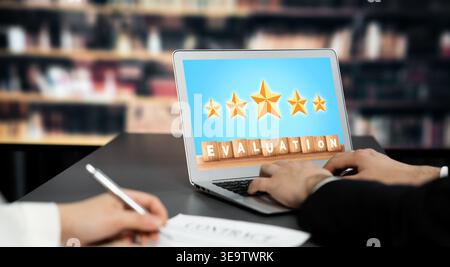 Customer satisfaction and evaluation analysis on brisk software computer for marketing strategy planning Stock Photo