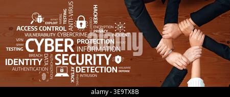Explore essential cyber security concepts and strategies to protect information against threats, vulnerabilities, and breaches in today digital Stock Photo