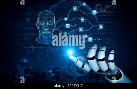 AI file management uses smart indexing, automated search, and virtual tools to organize, access, and process digital data efficiently. Artificial Stock Photo