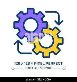 Operation pixel perfect line color icon Stock Vector