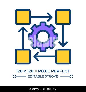Connect pixel perfect line color icon Stock Vector