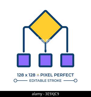 Scheme pixel perfect line color icon Stock Vector