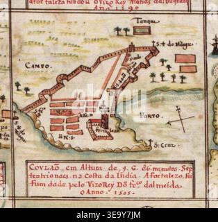 This 1630 Portuguese map of India is a historical piece showcasing the ...