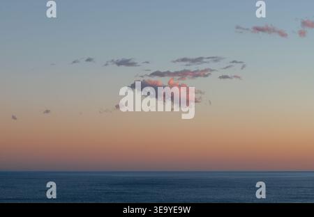 Amalfi coast - The city sea nad cloud in the sunset light. Stock Photo