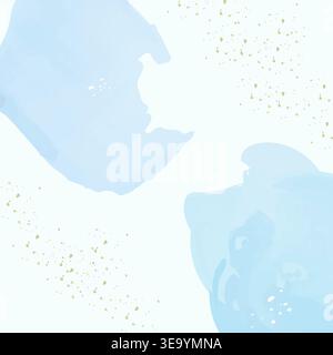 Blue Watercolor Abstract Background Stock Vector