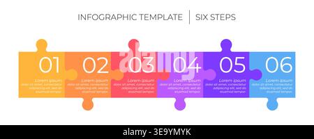6 steps infographic template. Stock Vector
