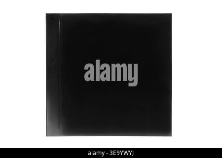 Blank black magazine cover isolated on white background Stock Photo