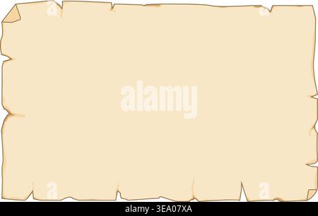 Vintage blank parchment paper on transparent background Stock Vector