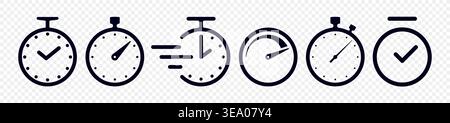 Time. Watch, clock. Quick timer Stock Vector