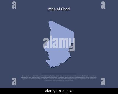 High quality map of Chad with clear borders geographic details and regional divisions ideal for educational materials travel guides and design project Stock Vector