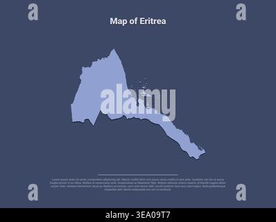 High quality map of Eritrea with clear borders geographic details and regional divisions ideal for educational materials travel guides and design proj Stock Vector