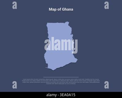 High quality map of Ghana with clear borders geographic details and regional divisions ideal for educational materials travel guides and design projec Stock Vector