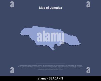 High quality map of Jamaica with clear borders geographic details and regional divisions ideal for educational materials travel guides and design proj Stock Vector