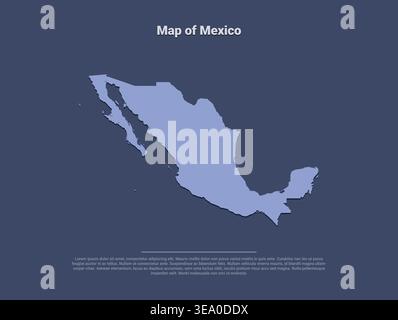 High detailed Mexico physical map with labeling Stock Vector Image ...