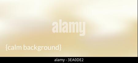 Beige gradient. Simple background in warm gold and cream colors for summer design. Soft beige gradation with light brown and pastel in an organic cara Stock Vector