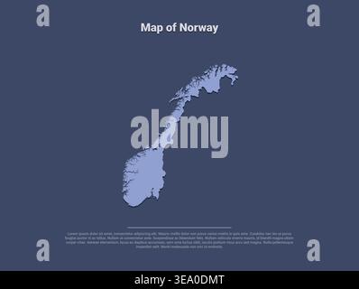 High quality map of Norway with clear borders geographic details and regional divisions ideal for educational materials travel guides and design proje Stock Vector