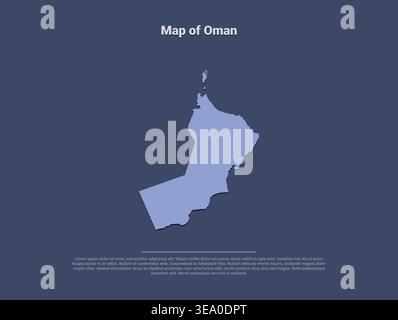 High quality map of Oman with clear borders geographic details and regional divisions ideal for educational materials travel guides and design project Stock Vector