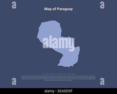 High quality map of Paraguay with clear borders geographic details and regional divisions ideal for educational materials travel guides and design pro Stock Vector