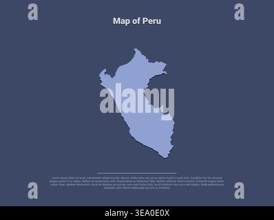 High quality map of Peru with clear borders geographic details and regional divisions ideal for educational materials travel guides and design project Stock Vector