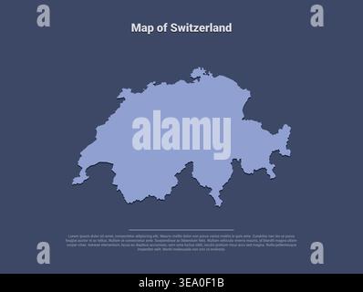 High quality map of Switzerland with clear borders geographic details and regional divisions ideal for educational materials travel guides and design Stock Vector