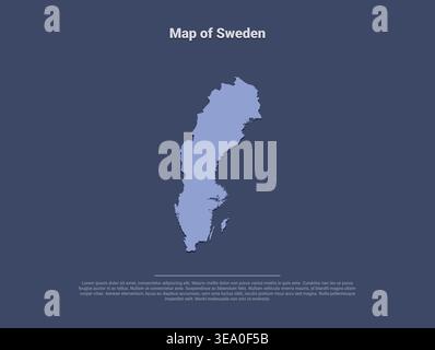 High quality map of Sweden with clear borders geographic details and regional divisions ideal for educational materials travel guides and design proje Stock Vector