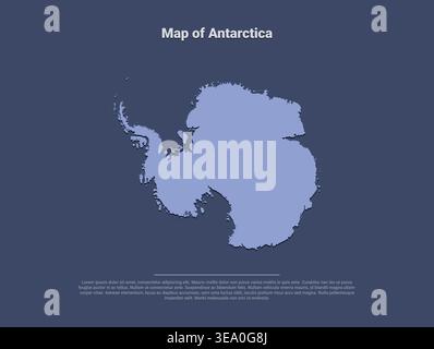High quality map of Antarctica with clear borders geographic details and regional divisions ideal for educational materials travel guides Stock Vector