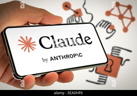 Claude by Anthropic - AI assistant Stock Photo