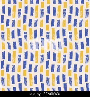 Small dash pastel lines summer coastal seamless pattern. Abstract mediterranean amalfi ornament. Surface pattern geometric handmade Italy motif. Hand Stock Vector