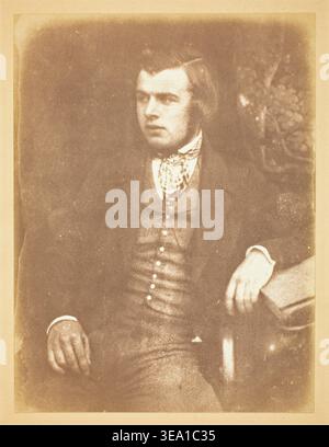 Mr. Brodie, RSA by David Octavius Hill, 1845, Scottish sculptor in formal dress with decorative waistcoat and bow tie, seated three-quarter pose Stock Photo