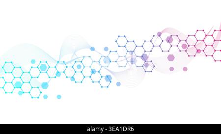 Modern abstract texture background with triangles, dots and hexagonal shapes. Geometric hexagonal pattern for poster, header, web banner, footer Stock Vector