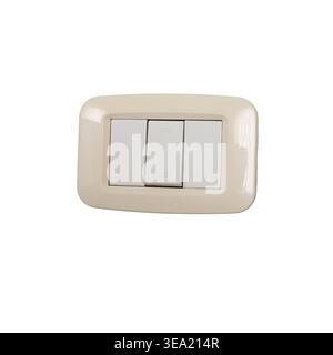 a white  switch isolated on a transparent background Stock Photo
