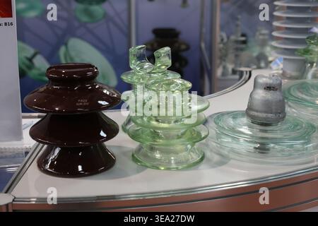 The objects are all different shapes and sizes, and they are all sitting on a white surface Stock Photo