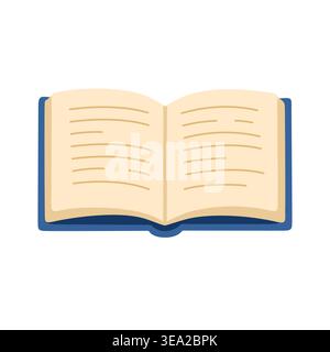 Open Book Flat Style Illustration Design Stock Vector