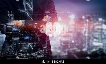 AI brain network powered by machine learning processes vast data through intelligent connections, enabling smart decisions, analysis, and autonomous Stock Photo